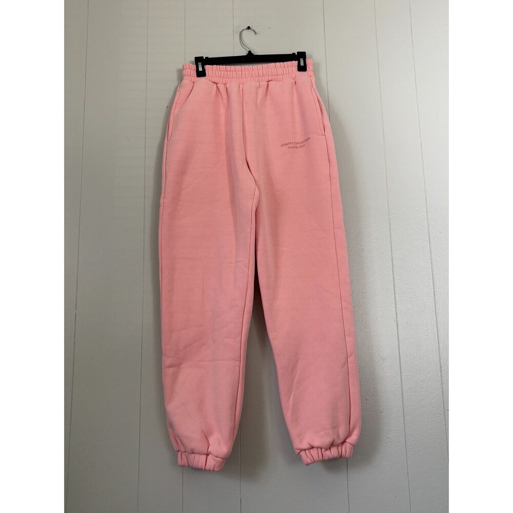 Comfrt Collection Pastel Edit Bubblegum Pink Sweatpants Joggers Womens Small